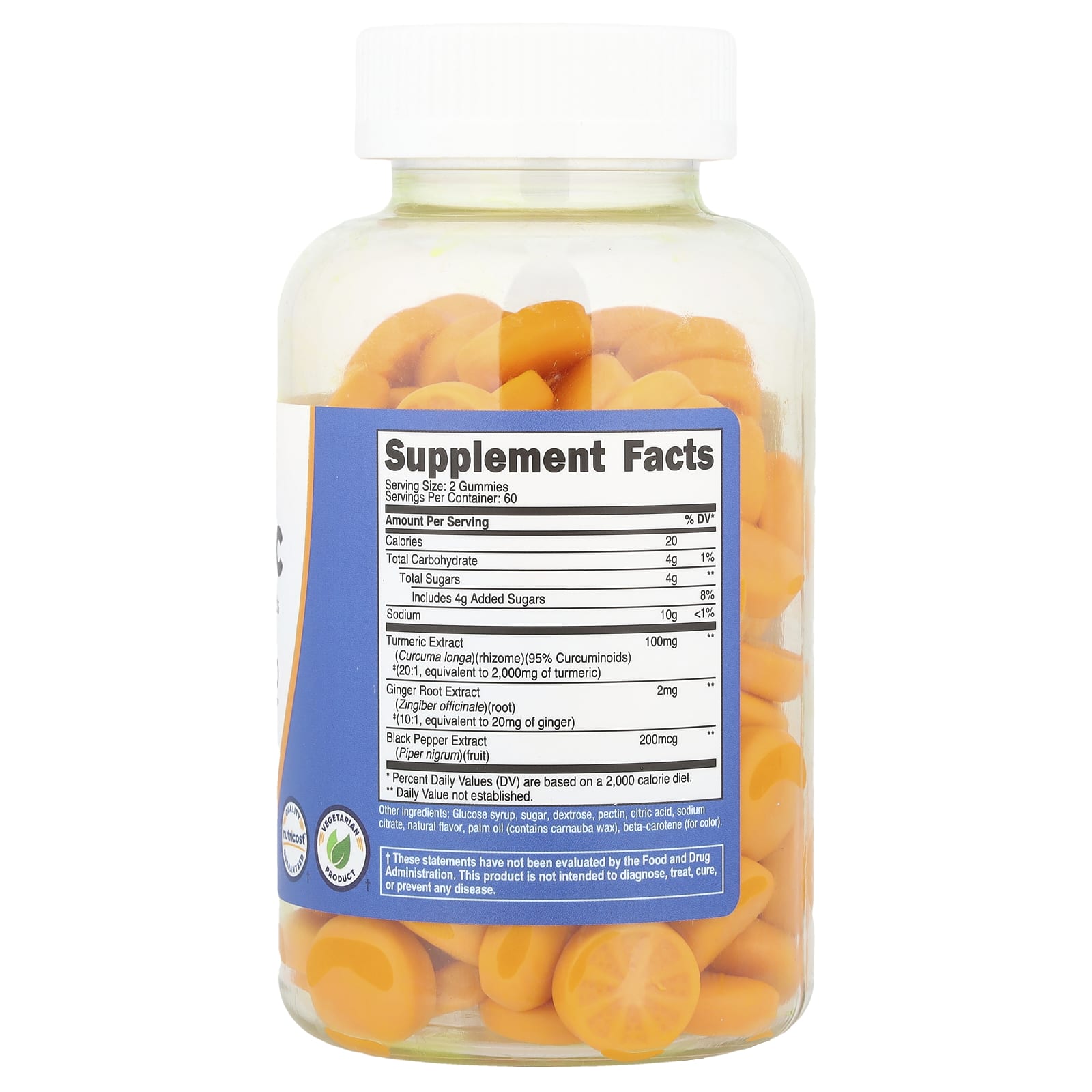 Nutricost, Turmeric Gummies, Citrus, 120 Gummies