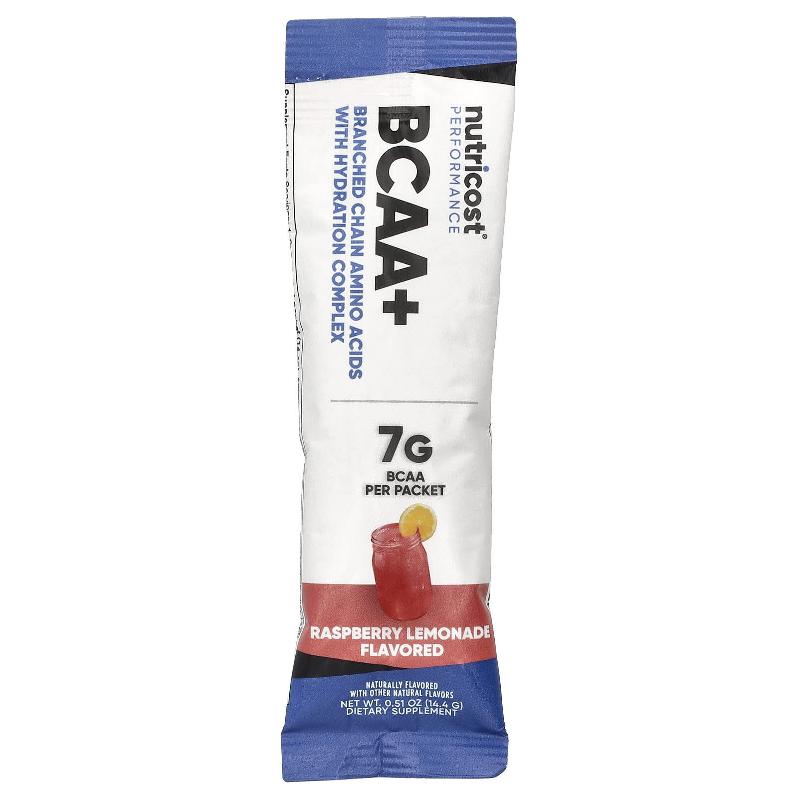 بیسیایای پلاس نوتریکاست (BCAA+) طعم لیموناد تمشک، 20 ساشه، هر عدد 14 گرم