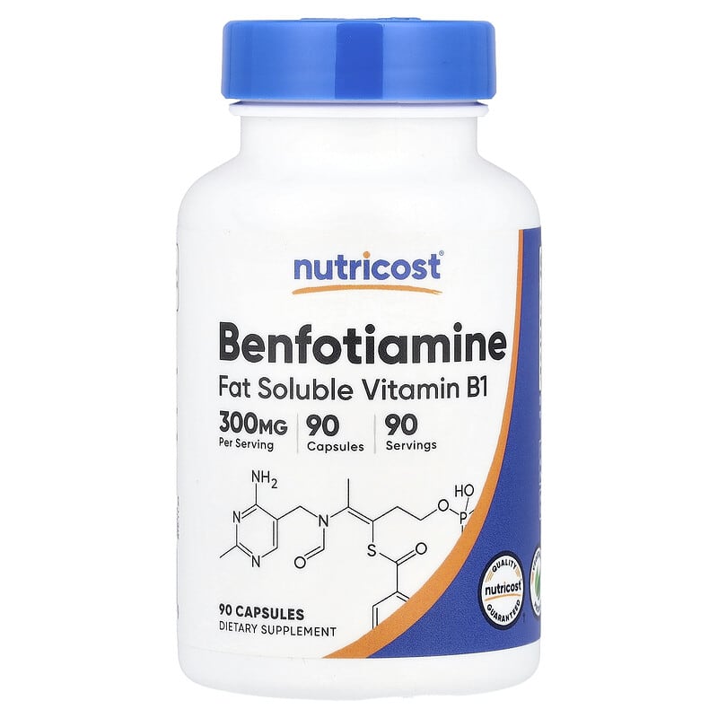 Nutricost, Benfotiamine, 300 mg, 90 Capsules