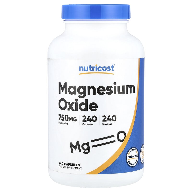 منیزیم اکسید نوتریکاست (Magnesium Oxide) 750 میلیگرم، 240 کپسول