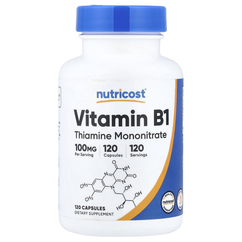 ویتامین B1 نوتریکاست (Vitamin B1) 100 میلیگرم، 120 کپسول