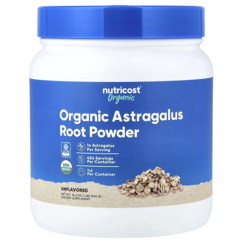 Nutricost, Organic Astragalus Root Powder, Unflavored, 16.2 oz (454 g)