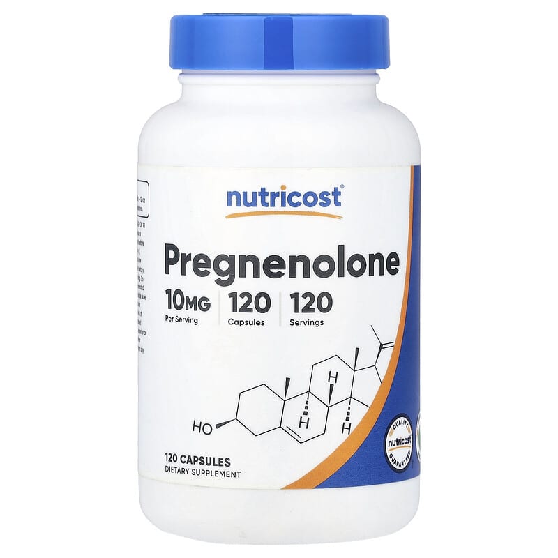 Nutricost, Pregnenolone, 10 mg, 120 Capsules
