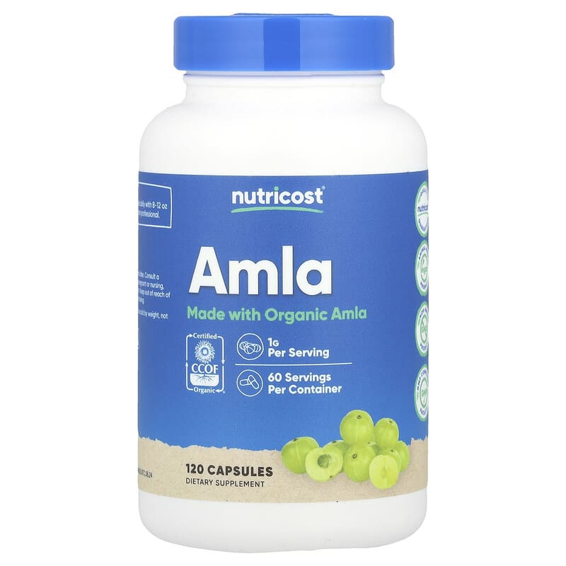 Nutricost, Amla, 120 Capsules (0.5 g per Capsule)