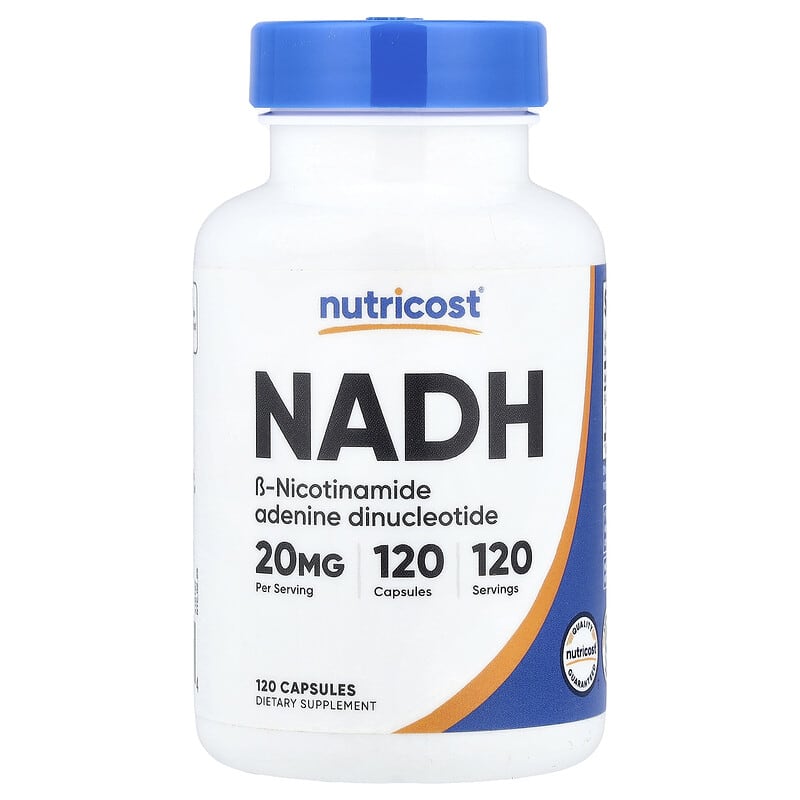 Nutricost, NADH, 20 mg, 120 Capsules