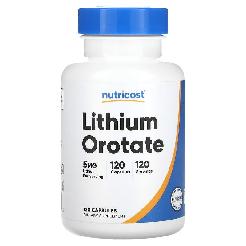 لیتیوم وروتات نوتریکاست (Lithium Orotate) 5 میلیگرم، 120 کپسول
