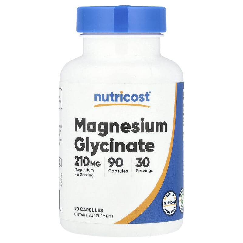 Nutricost, Magnesium Glycinate, 90 Capsules (70 mg per Capsule)
