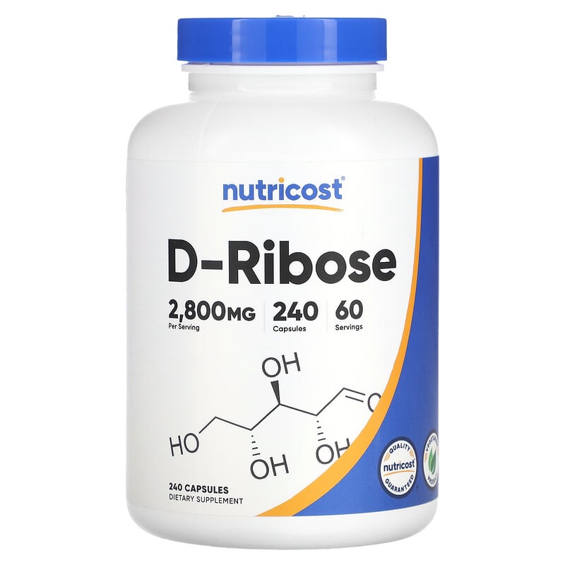 Nutricost, D-Ribose, 240 Capsules (700 mg per Capsule)