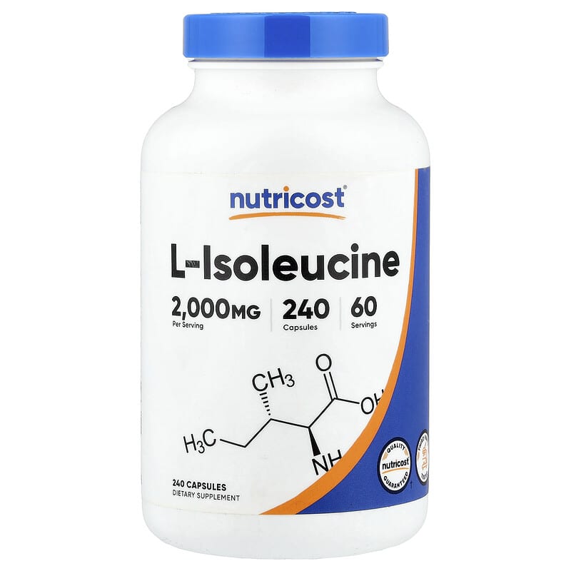 Nutricost, L-Isoleucine, 240 Capsules (500 mg per Capsule)