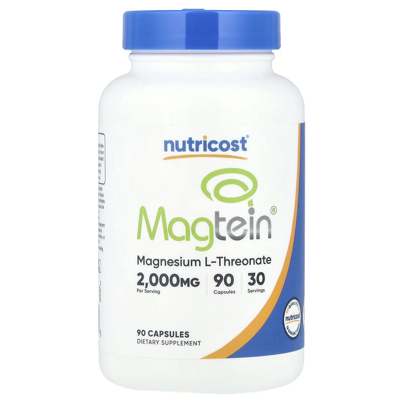 ماگتین، منیزیم ال-ترونات نوتریکاست (Magtein Magnesium L-Threonate) 90 کپسول، 666 میلیگرم در هر کپسول