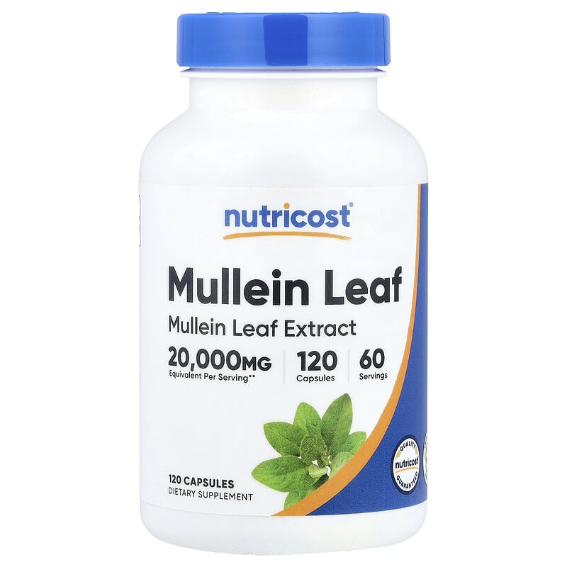برگ موللین نوتریکاست (Mullein Leaf) 120 کپسول، 500 میلیگرم در هر کپسول