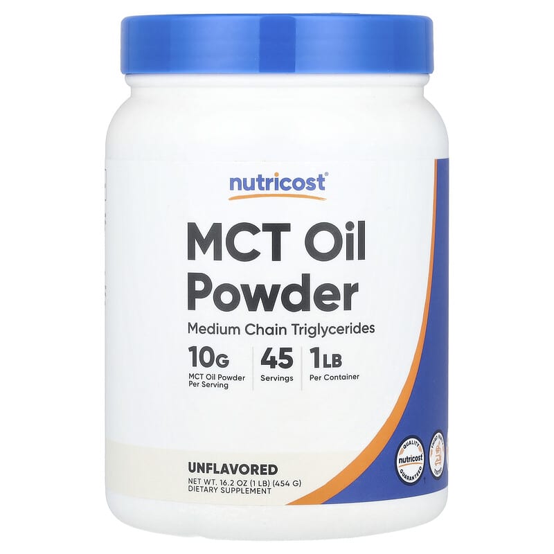 پودر روغن MCT نوتریکاست (MCT Oil Powder) بدون طعم، 454 گرم