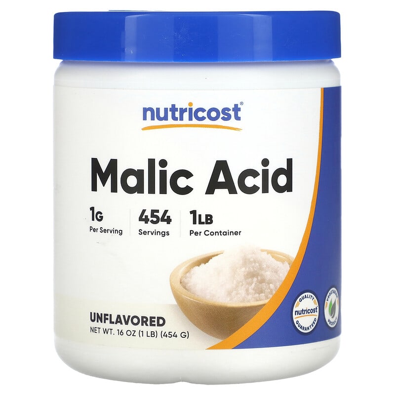 اسید مالیک نوتریکاست (Malic Acid) بدون طعم، 454 گرم