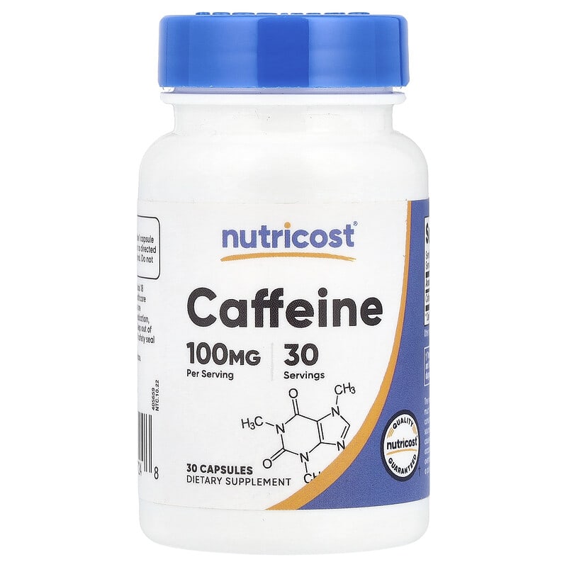 کاففین نوتریکاست (Caffeine) 100 میلیگرم، 30 کپسول