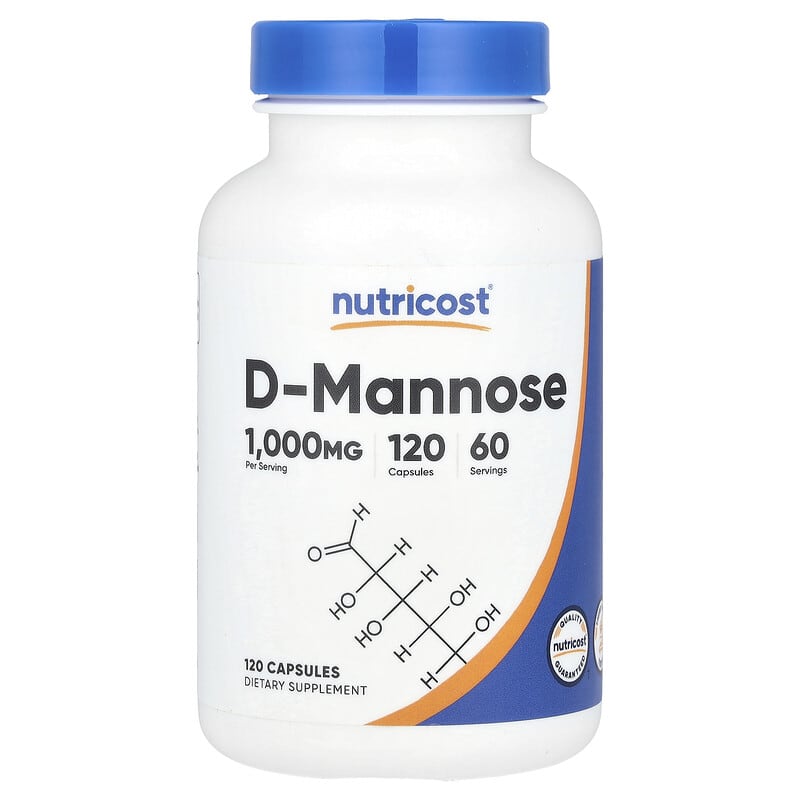 Nutricost, D-Mannose, 120 Capsules (500 mg per Capsule)
