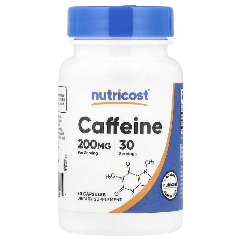 کاففین نوتریکاست (Caffeine) 200 میلیگرم، 30 کپسول