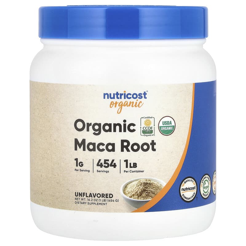 ریشه ماکا ارگانیک نوتریکاست (Organic Maca Root) بدون طعم، 454 گرم