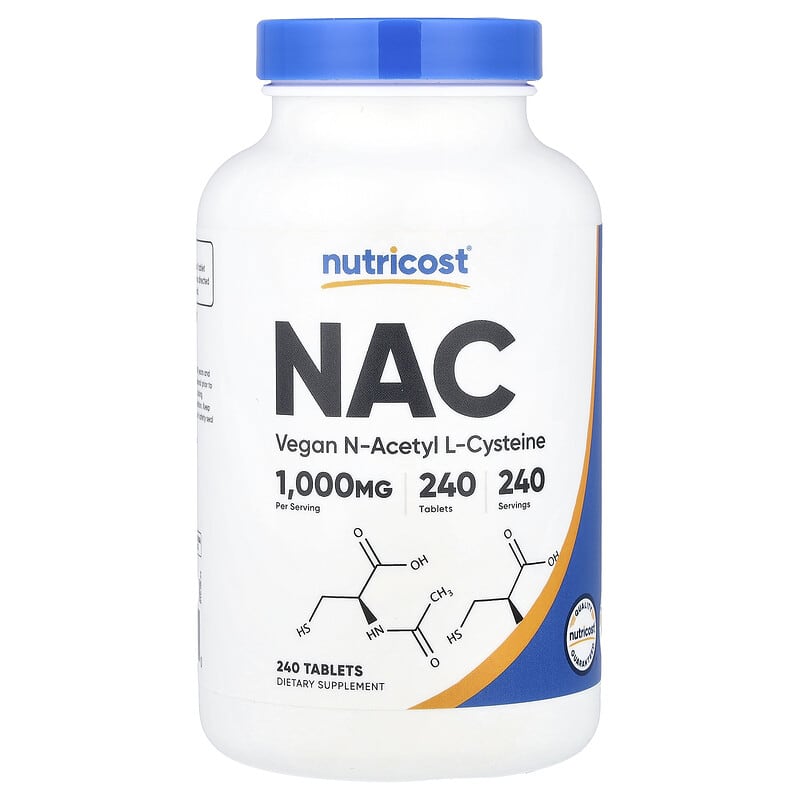 Nutricost, NAC, 1,000 mg, 240 Tablets
