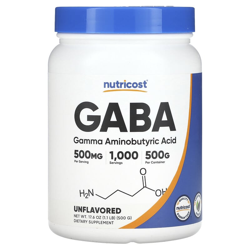 Nutricost, GABA, Unflavored, 17.6 oz (500 g)