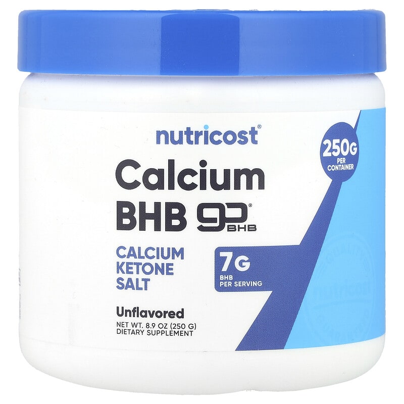 Nutricost, Calcium BHB, goBHB®, Unflavored, 8.9 oz (250 g)