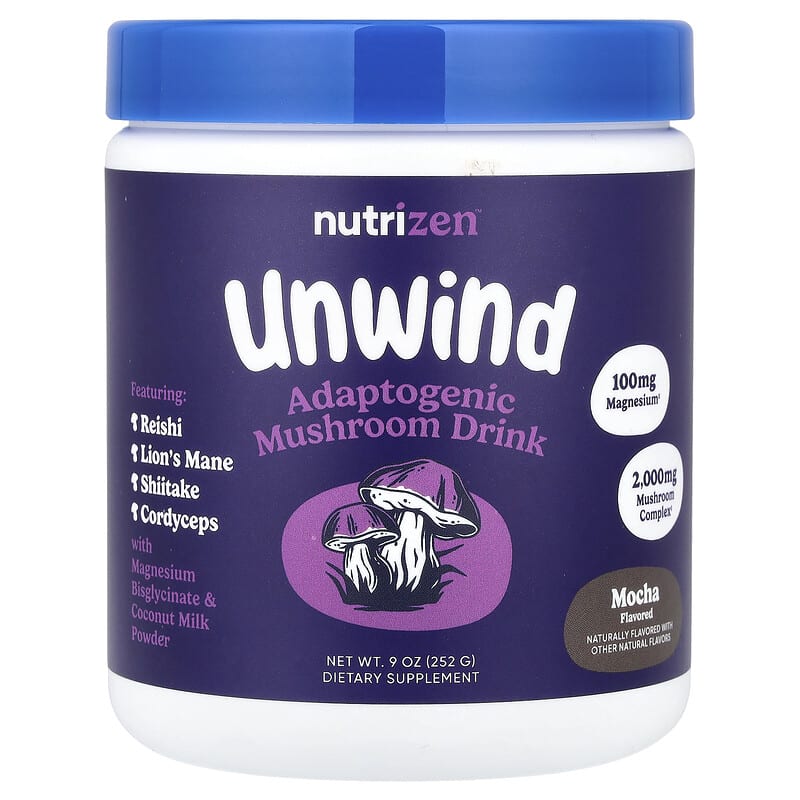 Nutricost, Nutrizen™, Unwind, Adaptogenic Mushroom Drink, Mocha, 9 oz (252 g)